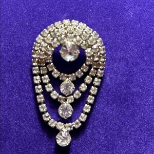 Dazzling Silver Rhinestone Brooch